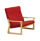 BE - 2 dvojkřeslo, koženka ROXA 6.50 - koženka červená